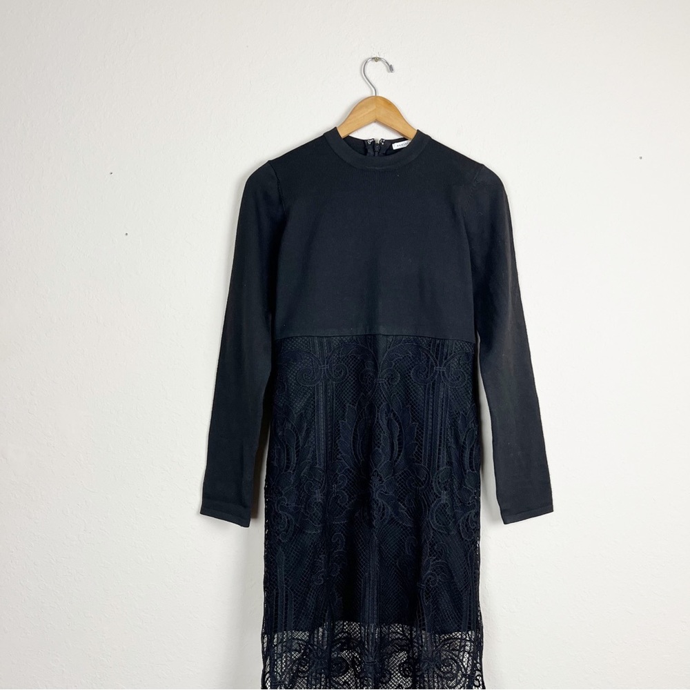 Endless Rose Black Long Sleeve Lace Dress Size Medium - Picture 2 of 6